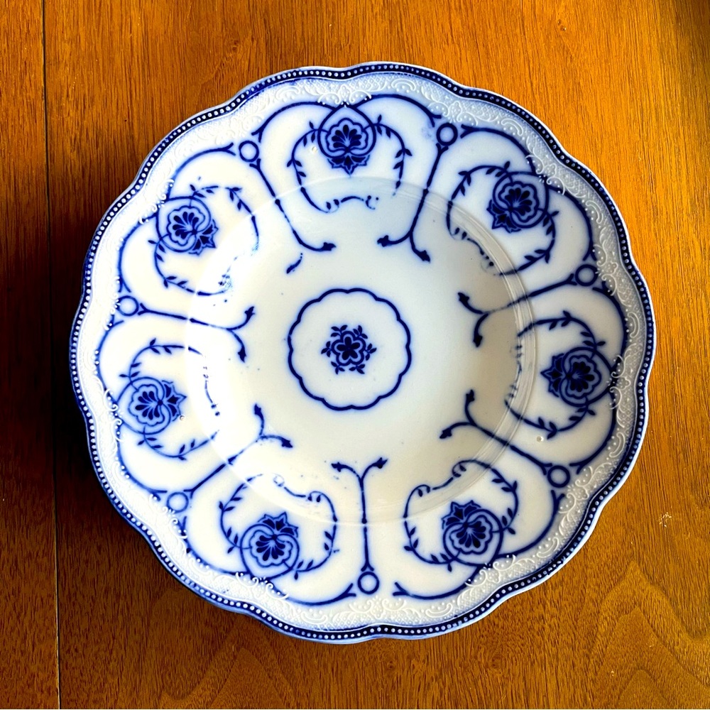 Flow Blue Soup Bowl 9” Excelsior Holland RARE